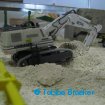 Mikromodellbau im HABUSS Bausand, Spielsand und Formsand, RC Bagger Liebherr 974 1:87