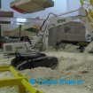 Mikromodellbau im HABUSS Bausand, Spielsand und Formsand, RC Bagger Liebherr 974 1:87